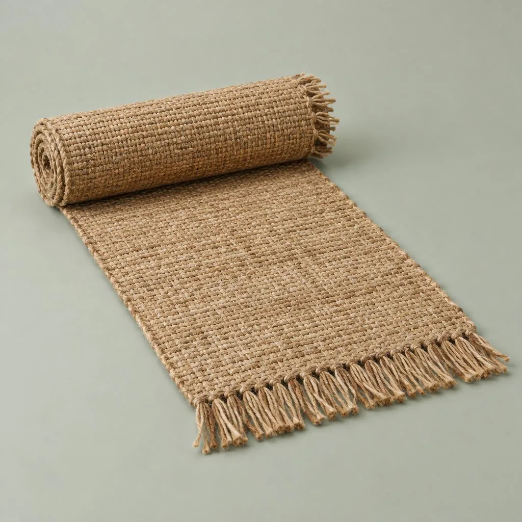 Natural jute table runner